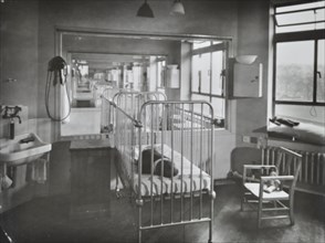 Children's isolation wards, Brook General Hospital, London, 1948. Artist: Unknown.