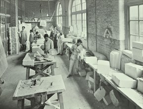 Masonry students, School of Building, Brixton, London, 1911. Artist: Unknown.