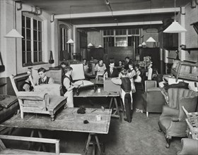 Male upholstery students, Shoreditch Technical Institute, London, 1914. Artist: Unknown.