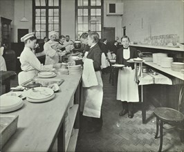 Student waiters, Westminster Technical Institute, London, 1914. Artist: Unknown.