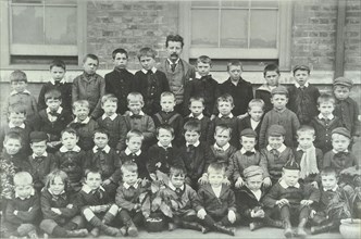 Pupils and their teacher, Elizabeth Street School, Woolwich, 1894. Artist: Unknown.