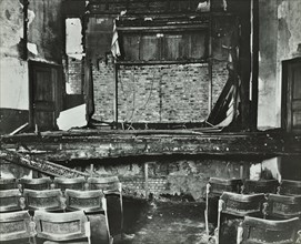The burnt-out Standard Cinema, Hackney, London, 1935. Artist: Unknown.