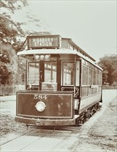 Single-decker electric tram, 1907. Artist: Unknown.