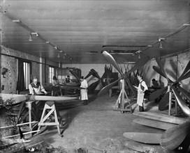 Aircraft manufacturing, Hampton & Sons Ltd works, 43 Belvedere Road, Lambeth, London, July 1916