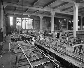 Aircraft manufacturing, Waring and Gillow factory, Hammersmith, London, November, 1916