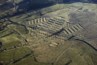 Aerial view of Leighton Construction Camp, Healey, North Yorkshire, 2007