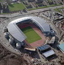 City of Manchester Stadium under construction, February 2002