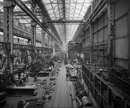 Cammell Laird shipyard, Birkenhead, Merseyside, 1913