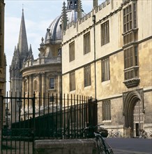 Bodleian Library, Radcliffe Camera and St Mary's Church, Oxford, Oxfordshire