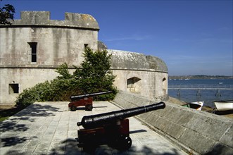 Cannons on a gun platform, Portland Castle, Dorset, 2004