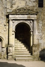 Doorway to the Great Hall, Old Wardour Castle, near Tisbury, Wiltshire