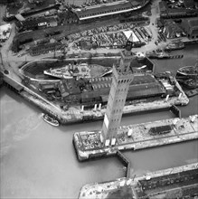 Grimsby Dock Tower, Lincolnshire, April 1950