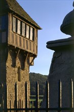 Detail of the north tower of Stokesay Castle, Shropshire, 2005