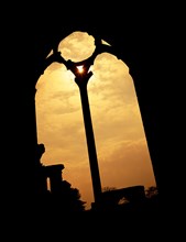 Evening view of the east window of Netley Abbey, Hampshire