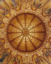 Detail of the ceiling of St Mary's Church, Studley Royal, North Yorkshire