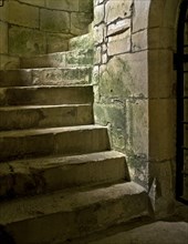 Detail of a spiral staircase, Old Wardour Castle, near Tisbury, Wiltshire, 2010