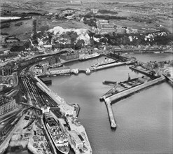 Western Docks and the Western Heights, Dover, Kent, 1947