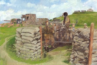 Bofors gun, Pendennis Castle, c1943, (c1990-2010) Artist