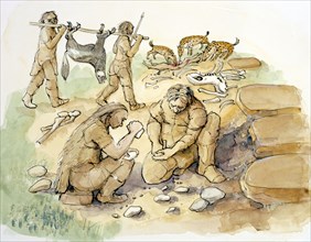 Hominids and Hyenas, Upper Paleolithic, (c1990-2010)