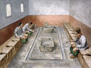 Roman latrine, 2rd century, (c1990-2010)