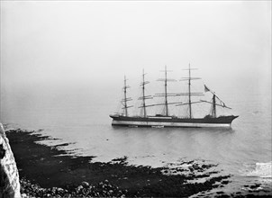 The German schooner 'Preussen', run aground in St Margaret's Bay, Kent, 1910