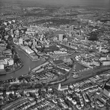 Queen Square and the Floating Harbour, Bristol, 1971