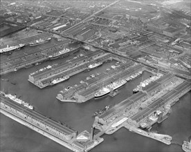 Huskisson Docks, Liverpool, Merseyside, 1928