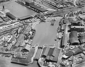 Alexandra Dock and Bentinck Dock, King's Lynn, Norfolk, 1928