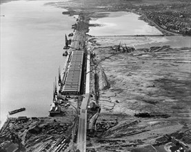 Reclamation of the Western Docks between Royal Pier and Millbrook, Southampton, Hampshire, 1933