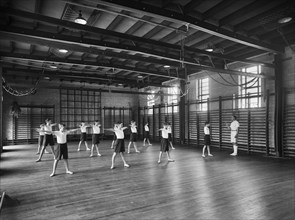 Physical Education in the gymnasium, Merchant Taylors School, Northwood, Hertfordshire, 1933-1939 Artist