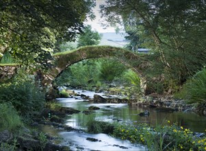 Medieval packhorse bridge, Fawcett Mill Fields, Gaisgill,Tebay, Cumbria, c2016