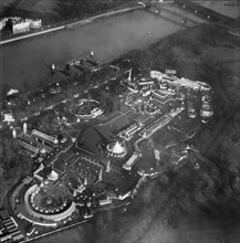 Festival of Britain pleasure gardens and funfair, Battersea Park, London, December 1951