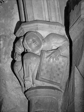 Carved corbel, Winchester Cathedral, The Close, Winchester, Hampshire, 1931