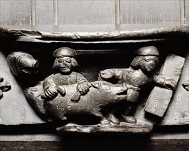 Misericord, Church of St Mary, Ripple, Worcestershire, c2006