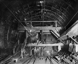 Excavation of Rotherhithe Tunnel, Shadwell, London, 1906