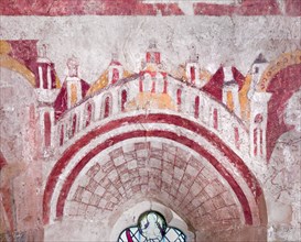 Medieval wall painting, St Mary's Church, Kempley, Gloucestershire, c2010