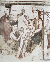 Wall painting, Church of St Nicholas, Pinvin, Worcestershire, c2006
