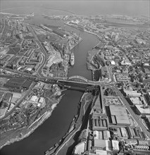 Sunderland and the mouth of the River Wear, 1981