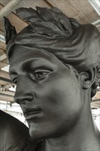 Detail, quadriga statue, Wellington Arch, Hyde Park Corner, Westminster, London, c2015
