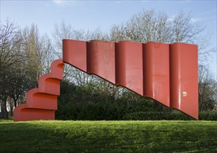 The Art of Silence', sculpture by Bernard Schottlander, Bletchley, Milton Keynes, 2015