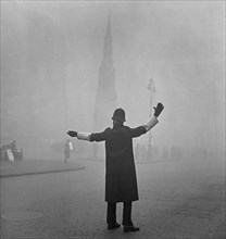 Foggy scene on the Strand, London, c1946-c1959