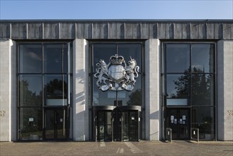 Main entrance, Crown and County Court, Much Park Street, Coventry, West Midlands, 2014