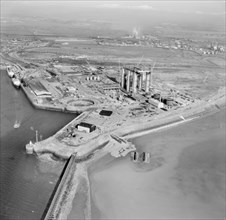 Heysham nuclear power station under construction, Lancashire, 1964