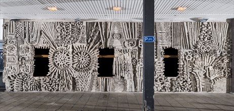 Relief mural by William Mitchell, Bull Yard, Coventry, West Midlands, 2014