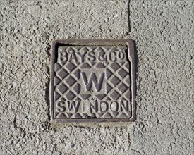 Iron water stop tap cover plate made by Bays and Company, Swindon, Wiltshire, 2006