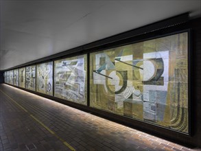 Mural by Dorothy Annan, Barbican Estate, City of London, 2015