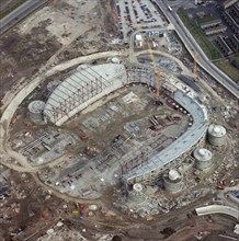 City of Manchester Stadium, Manchester, under construction, March 2001