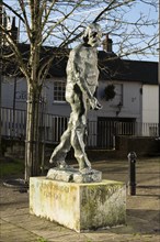 Sculpture of Welsh artist Augustus John by Ivor Robert-Jones, Fordingbridge, Hampshire, 2015