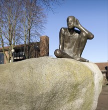 'Untitled (Listening)', sculpture by Antony Gormley, Maygrove Peace Park, Kilburn, London, 2016 Artist