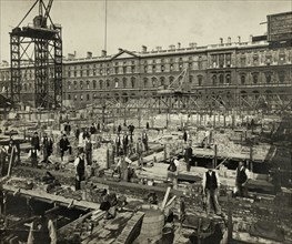 Construction of New Government Offices, Great George Street, Westminster, London, 1902 Artist